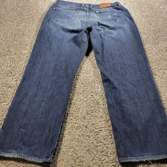 Lucky Brand Jeans Mens 38x30 Blue 181 Relaxed Straight Casual Dark Wash - Picture 5 of 9